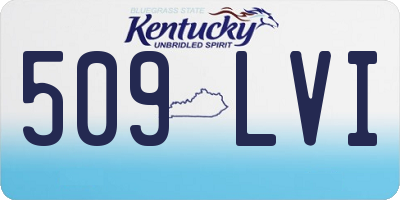 KY license plate 509LVI