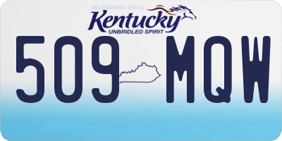 KY license plate 509MQW