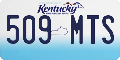 KY license plate 509MTS