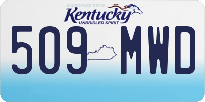 KY license plate 509MWD