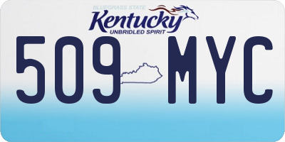KY license plate 509MYC