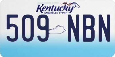 KY license plate 509NBN