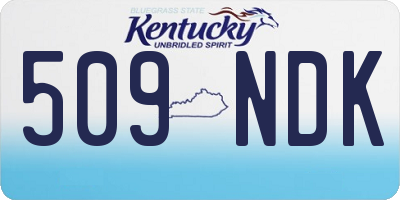 KY license plate 509NDK