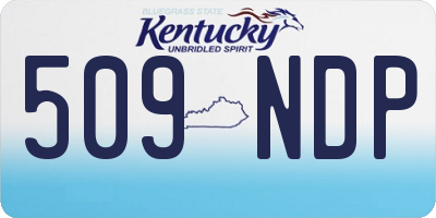 KY license plate 509NDP