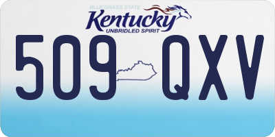 KY license plate 509QXV