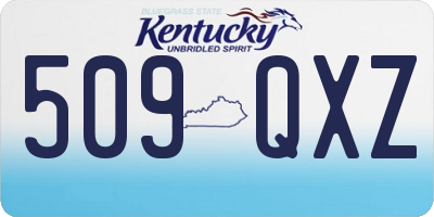 KY license plate 509QXZ