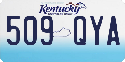 KY license plate 509QYA