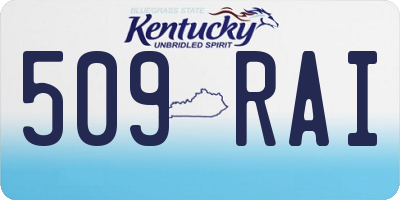 KY license plate 509RAI