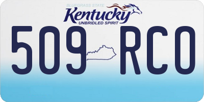 KY license plate 509RCO