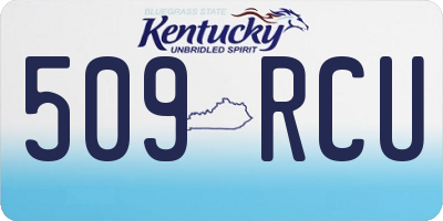 KY license plate 509RCU