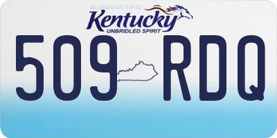 KY license plate 509RDQ