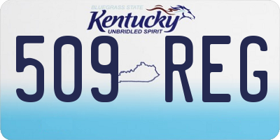 KY license plate 509REG