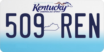 KY license plate 509REN