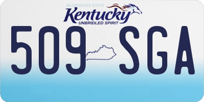KY license plate 509SGA