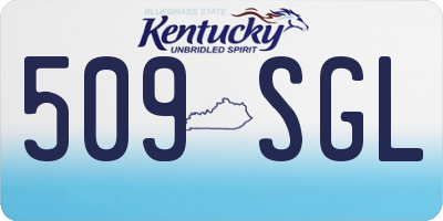 KY license plate 509SGL
