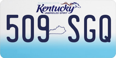 KY license plate 509SGQ