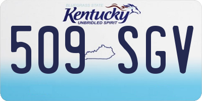 KY license plate 509SGV
