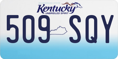 KY license plate 509SQY