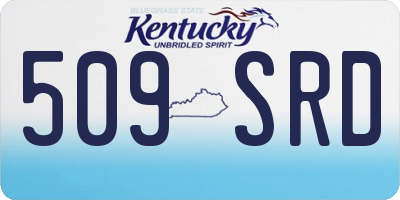 KY license plate 509SRD