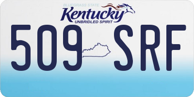 KY license plate 509SRF