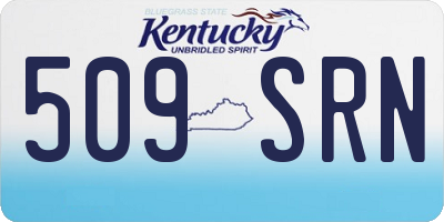 KY license plate 509SRN