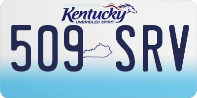 KY license plate 509SRV