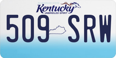 KY license plate 509SRW
