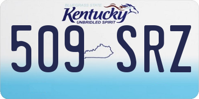 KY license plate 509SRZ