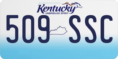 KY license plate 509SSC