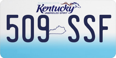 KY license plate 509SSF