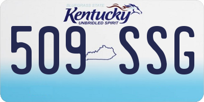 KY license plate 509SSG