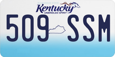 KY license plate 509SSM