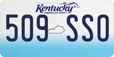 KY license plate 509SSO