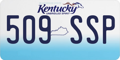 KY license plate 509SSP
