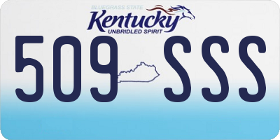 KY license plate 509SSS
