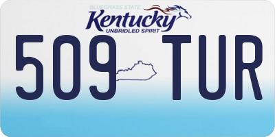 KY license plate 509TUR
