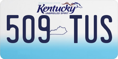KY license plate 509TUS