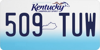 KY license plate 509TUW