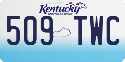 KY license plate 509TWC