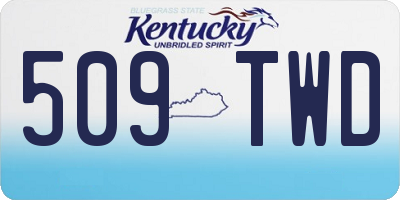 KY license plate 509TWD