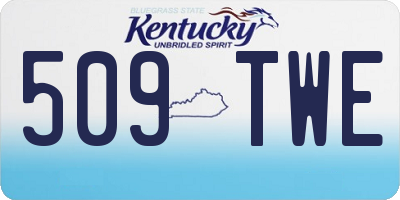 KY license plate 509TWE