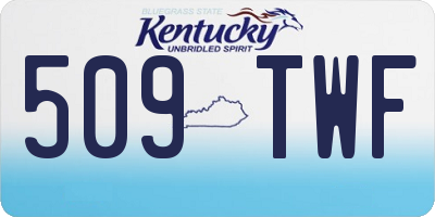 KY license plate 509TWF