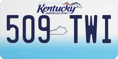 KY license plate 509TWI