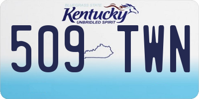 KY license plate 509TWN