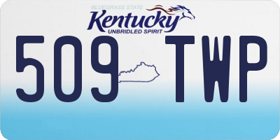 KY license plate 509TWP
