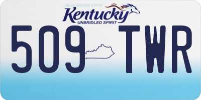 KY license plate 509TWR