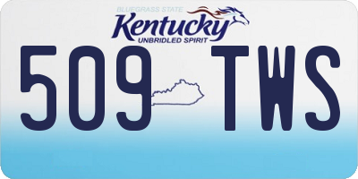 KY license plate 509TWS