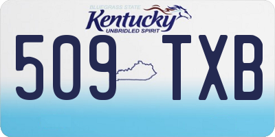 KY license plate 509TXB