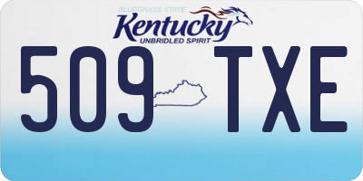 KY license plate 509TXE