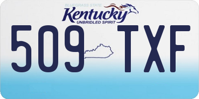 KY license plate 509TXF